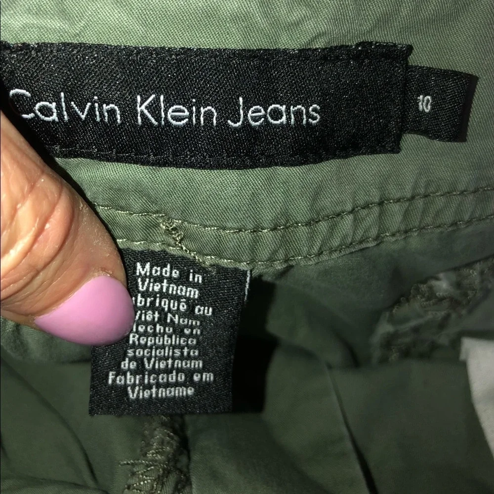 Calvin Klein army green shorts and capris both size 10